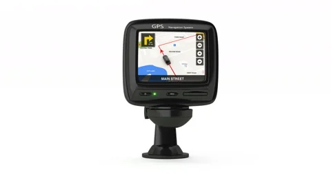 4k Resolution Video: Navigation and GPS Device with Navigation City Map Stock Footage 136185579