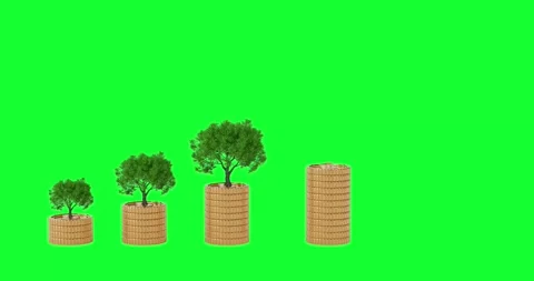 4k Resolution Video: Saving Money Concept. Stacks of Goldenas a Bar Graph w.. Stock Footage 276414636