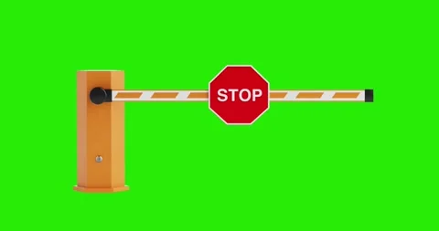 4k Resolution Video: Security Access Concept. Parking Barrier Gate With Red.. Stock Footage 319824032