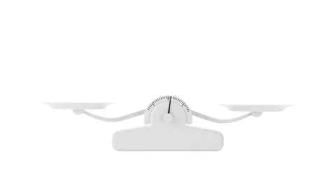 4k Resolution Video: Simple Weighting White Balance Scale Balancing on a wh.. Vidéo 276414667