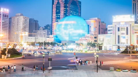 4k resolution Xujiahui, Shanghai Stock Footage 41840951