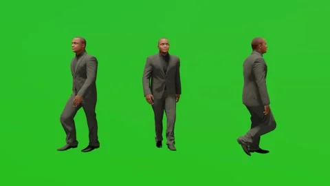 4K resolution, young student boy sitting and standing on green screen background Видео 174254422