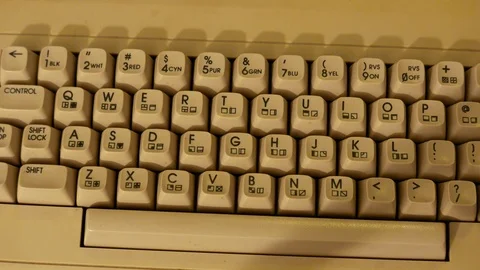 4K Retro Computer Keyboard 1 動画素材 122523724