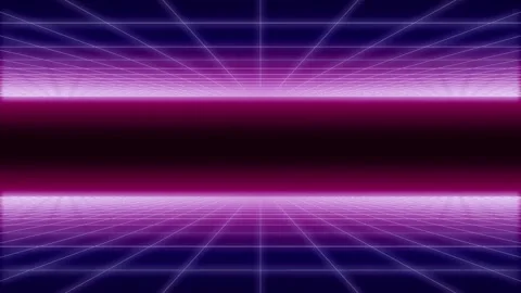 4K Retro-Futuristic 3D Render Neon Wireframe Grids Vibrant Gradient Stock Footage 332157074