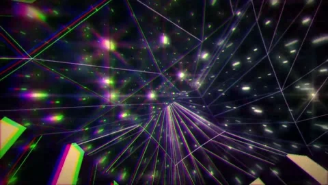 4k Retro Neon Space Style Motion Background Stock Footage 328548766