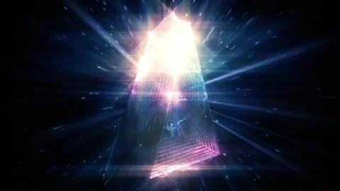 4k Retro Space Spin Triangle Motion Background Video stock 328715888