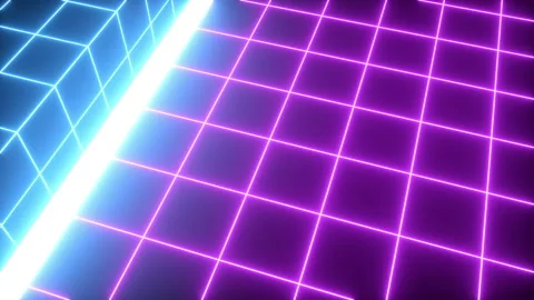 4k Retrowave Grids Loop 库存影片 150808180