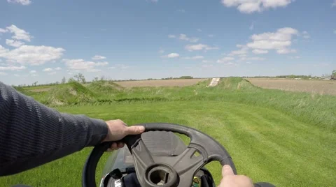 4k riding mower POV Stock Footage 50064652
