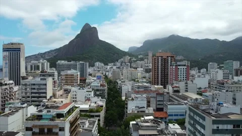 4K Rio De Janeiro Aerial Dois Irmãos - Backward Drone Stock Footage