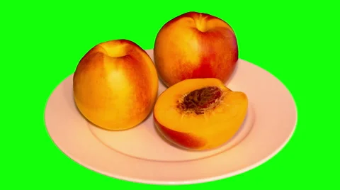 4k – Ripe nectarines on plate Stock Footage 56597566