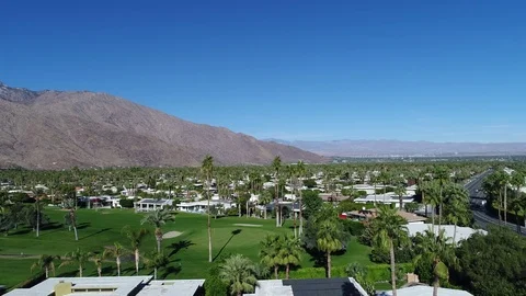 4K+ Rising Above Palm Springs Stock Footage 83065341