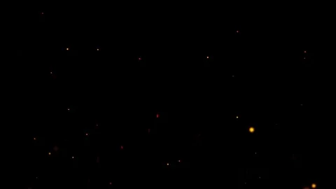4K Rising Fire Particles Sparks Embers Flicker Flames Bokeh Black Background Stock Footage 330138798