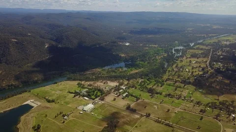 4K River Flowing Through Dry Arid Mountains and Plains Stock-Footage 81193527