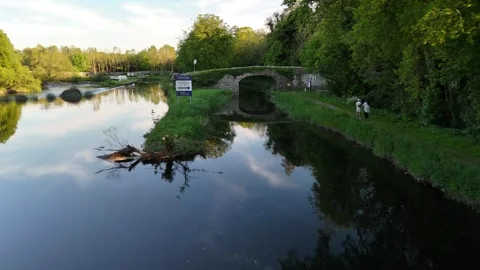 4K River View in Milford County Carlow Ireland 库存影片 333932234