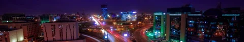 4k Riyadh time lapse for city center 5 vwey wide for events screens Vídeo Stock 113160581