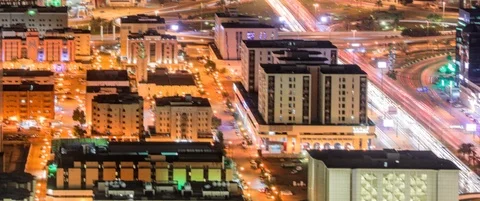 4k Riyadh time lapse for city center 21 Stock Footage 115132513