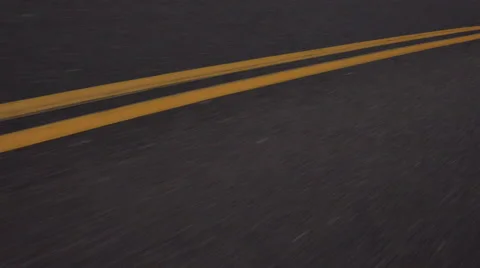 4K Road Double Yellow Lines Swerve Curve Surf Smooth Asphalt Stock Footage 62781365