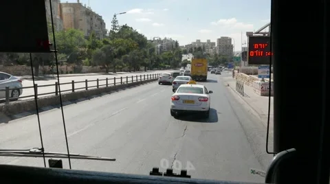 4K Road View at Entrance of Jerusalem Stock Footage 51498024