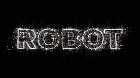 4k robot word tag cloud,text design animation,binary computer code. Stock Footage 109517935
