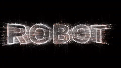 4k robot word tag cloud,text design animation,binary computer code. Stock Footage 111509797