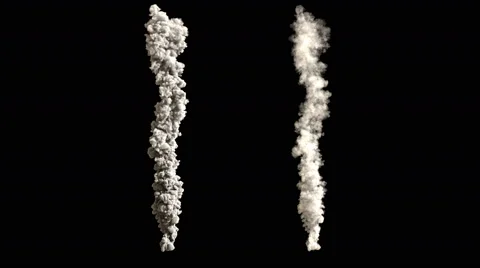 4K rocket, asteroid or meteor trail smokes with two different densities Stock Footage 47779254