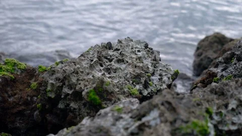 4k Rocky Shore Video stock 76138324