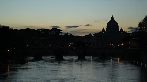 4k Rome Saint Peter timelapse Stock Footage 98337496