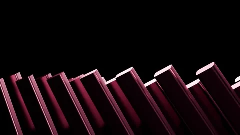 4K Rose Abstract Geometric Rods Ascending Pattern Loopable Black Background.. Stock Footage 335255549