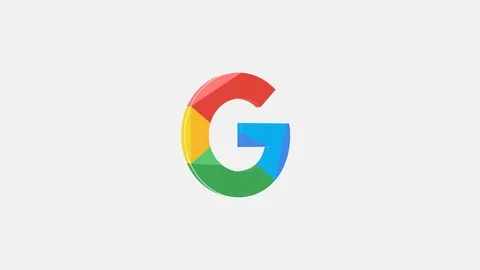 4k - Rotating 3d google logo Stock Footage 72123059