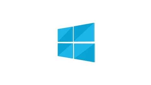 4k - Rotating 3d Microsoft Windows logo Stock Footage 72123040