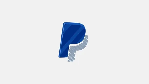 4k - rotating 3d paypal logo Video stock 72123085