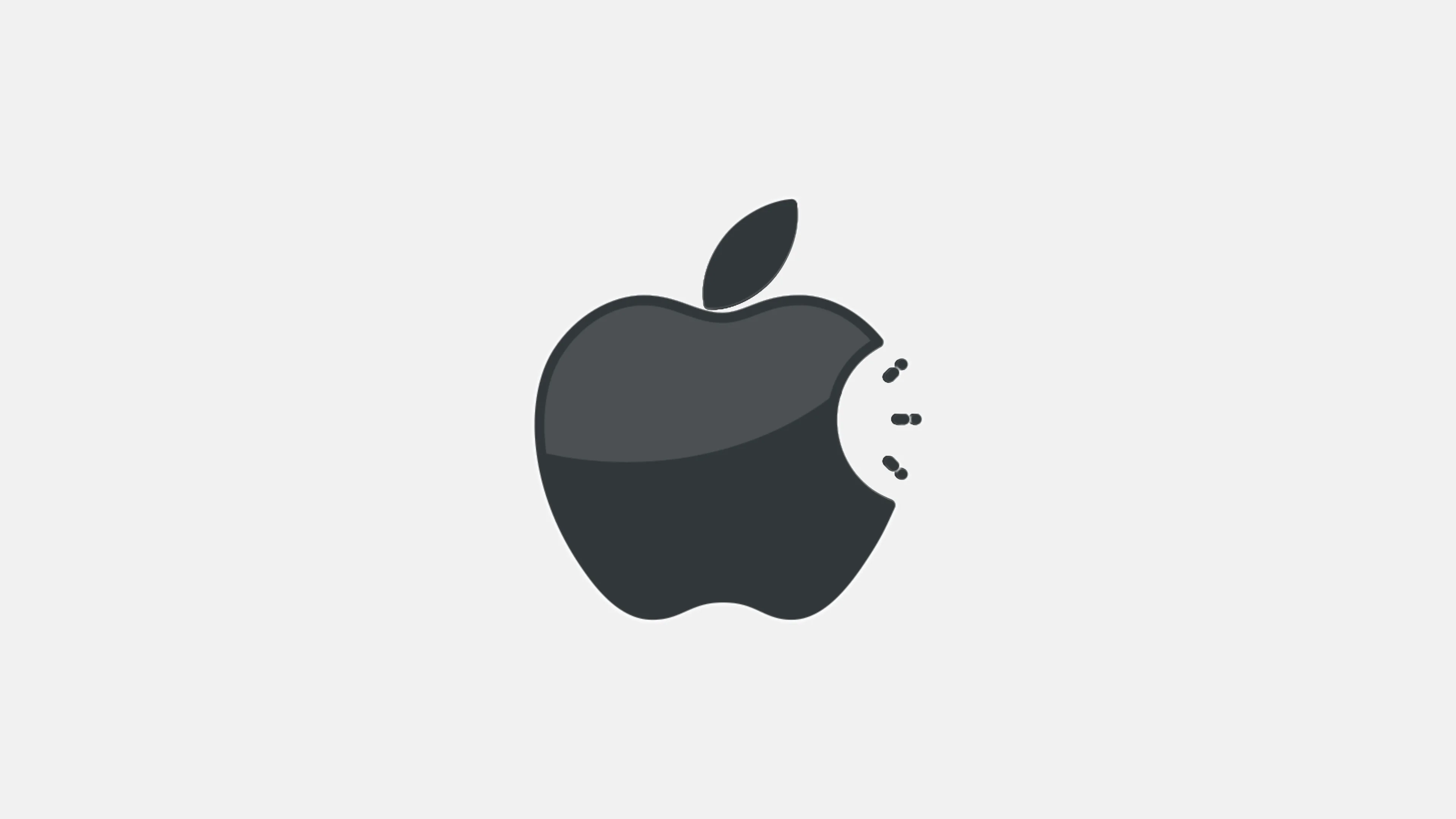 apple logo white 3d