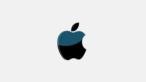 4k - Rotating apple 3d logo Stock Footage 72123023