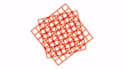 4k Rotating blue square grid tech data geometry devil cheque background. Video stock 72568089