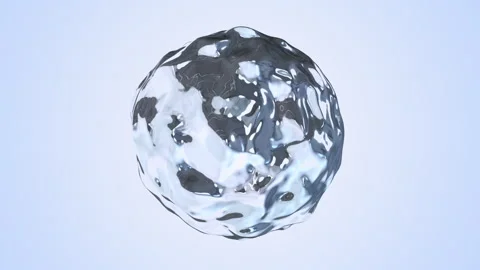 4K Rotating clear water drop. Liquid abstract sphere animation. Stock Footage 305578515