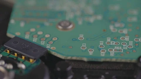 4K-Rotating Close Up Computer Hard Drive-Disk Stock-Footage 123089900