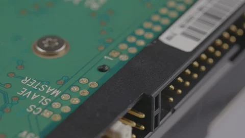 4K-Rotating Close Up Pins and Circuits Stock Footage 123090087