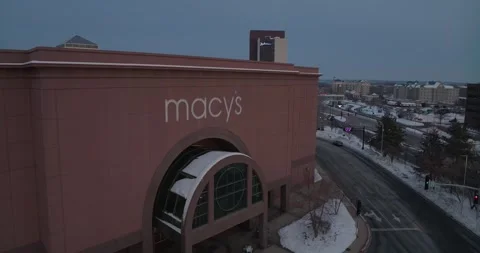 4K Rotating Drone Shot Of Macy's Entrance Mall Of America Bloomington Minnesota Stock Footage 257417777