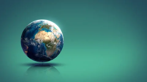 4K Rotating Earth on a studio background Stock Footage 40850958
