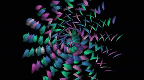 4k Rotating feathers fancy pattern. Stock Footage 49442237