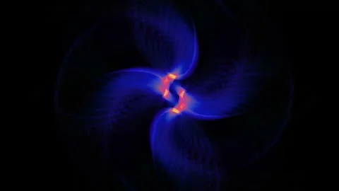 4k rotating pink blue glowing lights Stock-Footage 259037083