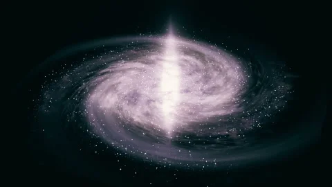 4k rotating spiral galaxy,deep space exploration,the birth of a galaxy,milky wa 库存影片 95394503