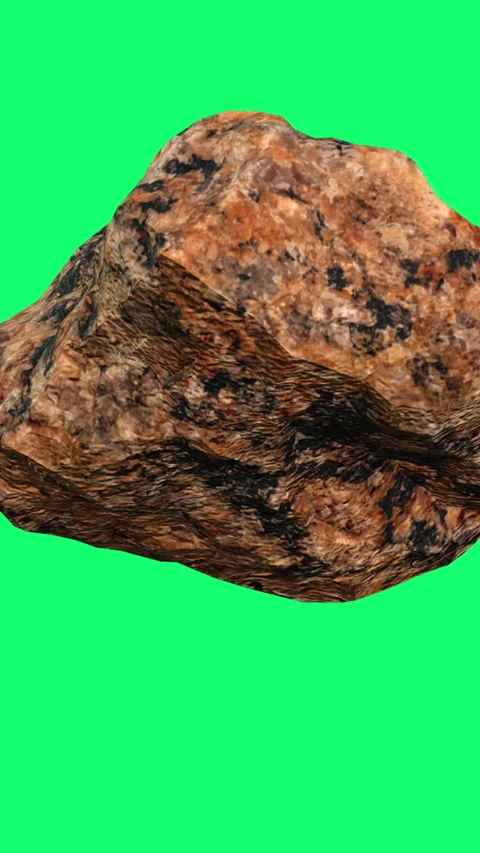 4k Rotating stone on green screen - vert... | Stock Video | Pond5