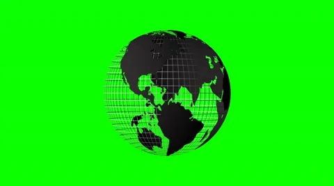 4k rotating world map grid green screen ... | Stock Video | Pond5