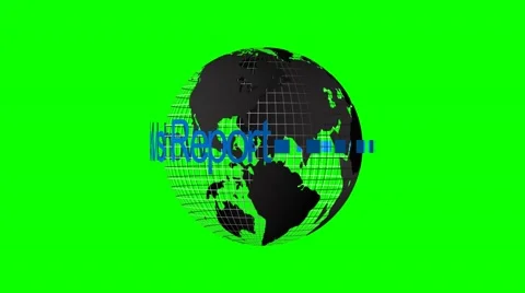 4k rotating world map grid with world news report green screen loop Stock Footage 46369641