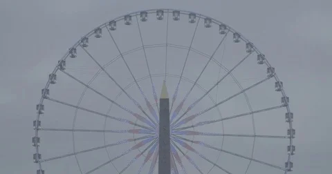 [4K] Roue de Paris Ferris Wheel - Paris, France Stock Footage 72756699