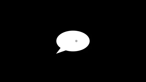 4k Rounded message notification, Message icon. Communication or comment cha.. Vídeo Stock 332959908