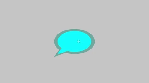 4k Rounded message notification, Message icon. Communication or comment cha.. Stock Footage 332959914