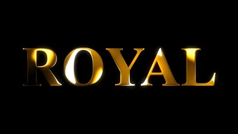 4k royal text gold effect animation with black screen	 Stock Footage 263333059