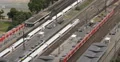 4K Rush Hour Train Passing Movement Traffic Railway Station Aerial View Cologne 4k or 4k+ Resolution
